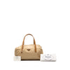 Prada Saffiano Trimmed Tessuto Boston Bag Secondhand