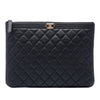 Chanel Medium Quilted Caviar Boy O Case Clutch Secondhand