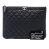 Chanel Medium Quilted Caviar Boy O Case Clutch Secondhand