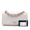 Chanel Large Quilted Lambskin Twist Chain Enamel CC Flap Secondhand