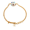Chanel CC Gold Plated Resin and Crystal Soccer Ball Charm Bracelet Secondhand