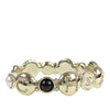 Chanel Gold Plated Faux Pearl and Resin CC Cuff Bangle Bracelet Secondhand