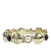 Chanel Gold Plated Faux Pearl and Resin CC Cuff Bangle Bracelet Secondhand