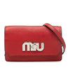 Miu Miu Goatskin Madras Miu Logo Crossbody Secondhand