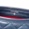 Secondhand Chanel Bicolor Aged Calfskin Gabrielle Double Zip Clutch with Chain