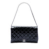 Chanel CC Quilted Patent Clutch With Chain Secondhand