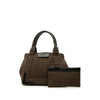 Balenciaga Wool Houndstooth Navy Cabas Tote S Secondhand