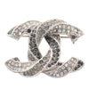Chanel CC Brass Strass Twisted Brooch Secondhand
