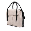Maison Margiela Bicolor Goatskin and Canvas New Lock Horizontal Satchel Secondhand