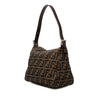 Fendi Zucca Canvas Double Flap Shoulder Bag Secondhand