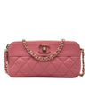 Chanel Quilted Lambskin Mademoiselle Vintage Double Zip Clutch with Chain Secondhand