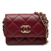 Chanel CC Quilted Lambskin Card Holder On Chain Secondhand