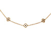Louis Vuitton Gold Plated Flower Full Necklace Secondhand