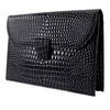 Saint Laurent Croc Embossed Patent Clutch Secondhand
