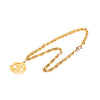 Secondhand Chanel CC Gold Plated Round Pendant Necklace