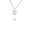 Chanel CC Brass Faux Pearl Pendant Necklace Secondhand