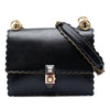 Fendi Small Scalloped Leather Kan I Crossbody Secondhand