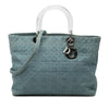 Dior Large Denim Cannage Acrylic Handles Lady Dior Secondhand