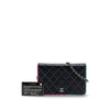 Chanel CC Quilted Lambskin Multicolor Border Full Flap Wallet on Chain Secondhand