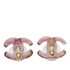 Secondhand Chanel CC Resin Bullet Back Earrings