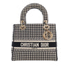 Dior Medium Embroidered Canvas Houndstooth Lady D Lite Secondhand