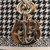 Dior Medium Embroidered Canvas Houndstooth Lady D Lite Secondhand