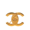 Chanel CC Gold Plated Turnlock Pin Brooch Secondhand