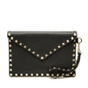 Valentino Calfskin Rockstud Envelope Flat Wristlet Clutch Secondhand