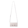 Secondhand Tod’s Double T Grey Leather Continental Wallet with Shoulder Strap - '10s
