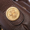 Secondhand Fendi Vintage Brown Leather Zodiac Medallion Bucket Bag - '90s
