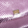 Secondhand Dolce & Gabbana Small Miss Sicily Metallic Pink Python Top-Handle Bag