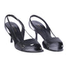 second hand Gucci Black Leather Strappy Slingback Sandals