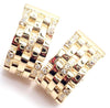 Secondhand Cartier Maillon Panthere Diamond 5 Row Hoop Yellow Gold Earrings - '80s