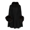 A.N.G.E.L.O. Vintage Cult Black Wool and Fox Coat - '80s Second hand