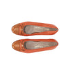 Salvatore Ferragamo Orange Leather Flats - '90s Second hand