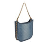 Chanel Small CC Quilted Denim Front Pocket Chain Hobo Bag Secondhand
