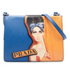 Prada Limited Edition Saffiano Face Art Print Light Frame Crossbody Secondhand