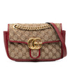 Gucci Small GG Marmont Matelasse Diagonal GG Canvas and Leather Shoulder Bag Secondhand