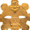 Chanel CC Gold Plated Flower Clip On Earrings Secondhand
