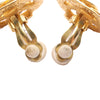 Chanel CC Gold Plated Round Clip On Earrings Secondhand