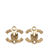 Chanel CC Gold Plated Spiked Clip On Earrings Secondhand