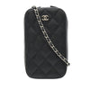 Chanel CC Quilted Caviar Zip Phone Case Secondhand