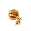 Chanel CC Gold Plated Round Clip On Earrings Secondhand