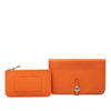 Secondhand Hermès Clemence Dogon Duo Wallet GM