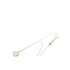 Chanel CC Gold Plated Striped Resin Strass Round Pendant Necklace Secondhand