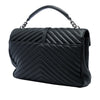 Saint Laurent Large Chevron Sheepskin Monogram College Satchel Secondhand