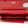 Secondhand Chanel CC Embossed Lambskin Camellia Wallet On Chain