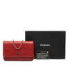 Secondhand Chanel CC Embossed Lambskin Camellia Wallet On Chain