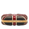 Alexander McQueen Calfskin and Patent Britannia Skull Box Clutch Secondhand
