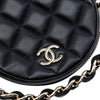 Chanel CC Quilted Lambskin Round Chain Around Clutch With Chain Secondhand